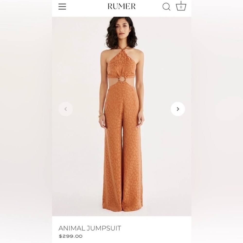 Rumer The Label Animal Jumpsuit Small